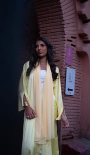KIMONO LOUJAIN - ensemble 2 pièces jaune JOWHAARA