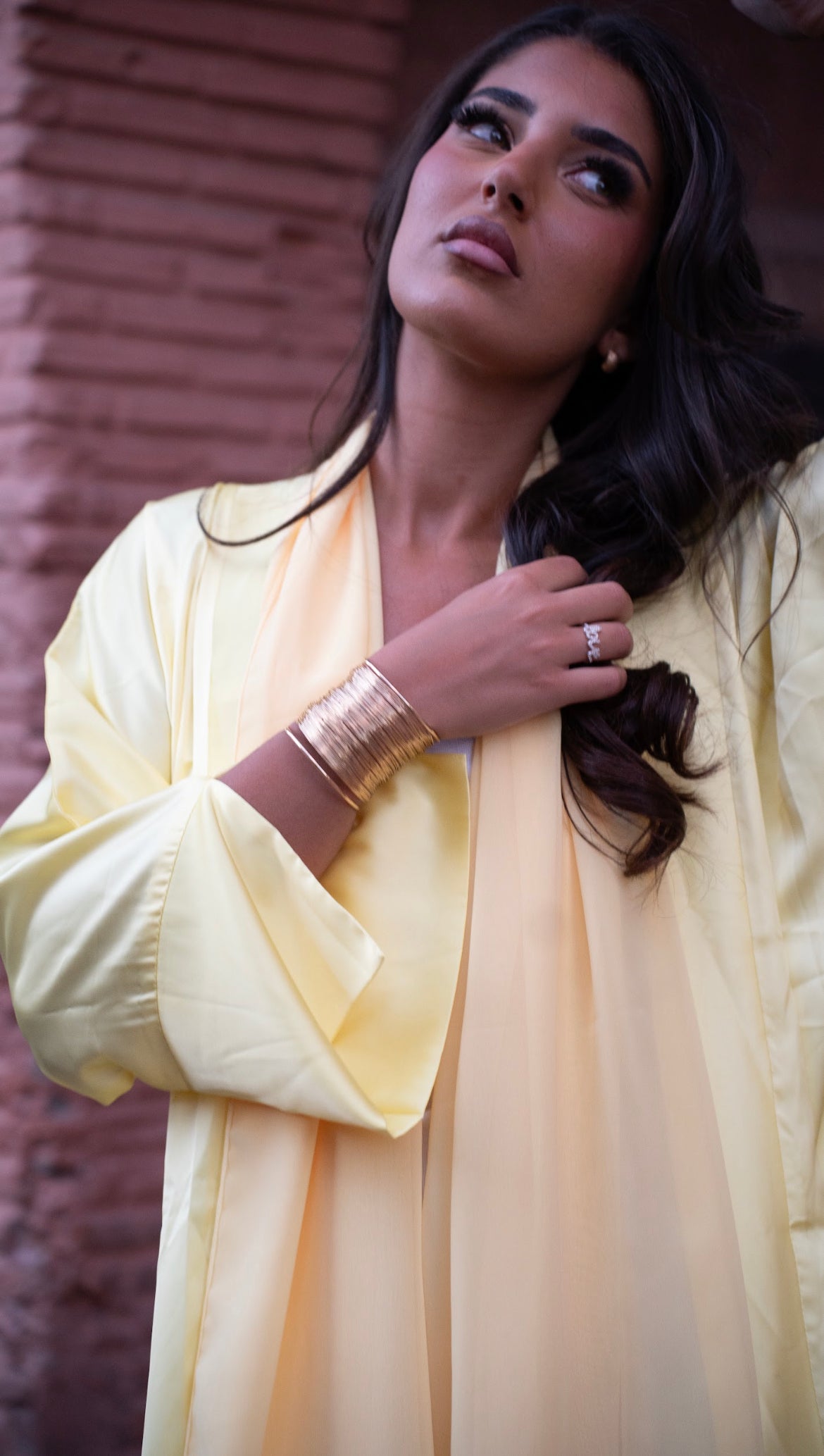 KIMONO LOUJAIN - ensemble 2 pièces jaune JOWHAARA